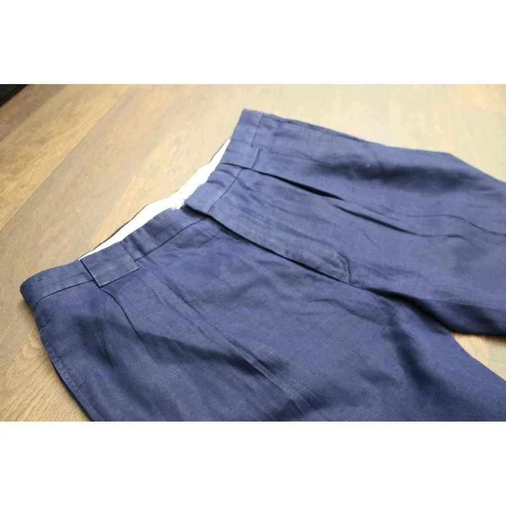 Polo Golf Pants Mens 40x28 Blue Linen Classic Fit Straight Leg Summer Casual